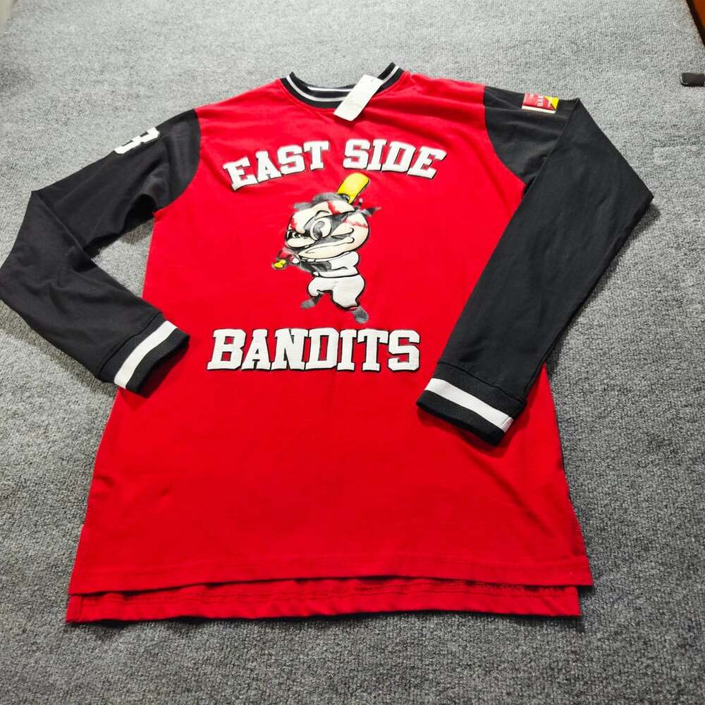 Evolution in Design East Side Bandits Long Sleeve Shirt Size LG Red Black